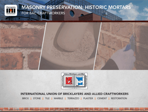 International Masonry Institute training